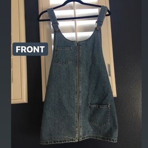 denim overall dress